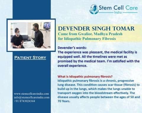 Devender Singh Tomar Came From Gwalior, Madhya Pradesh For Idiopathic Pulmonary Fibrosis