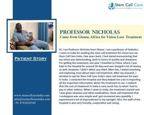 Professor Nicholas Came From Ghana, Africa For Vision Loss Treatment
