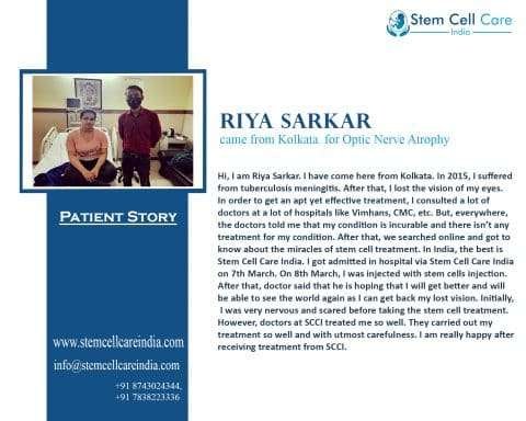 Riya Sarkar Came From Kolkata for Optic Nerve Atrophy