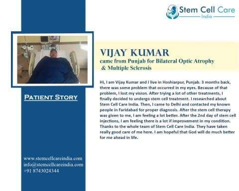 Vijay Kumar Came From Punjab for Bilateral Optic Atrophy & Multiple Sclerosis