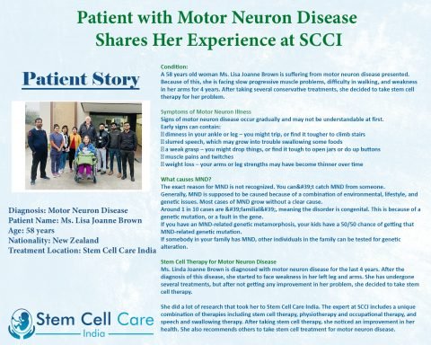 Lisa Joanne Brown came from New Zealand for Amyotropical Lateral Sclerosis Treatment SCCI