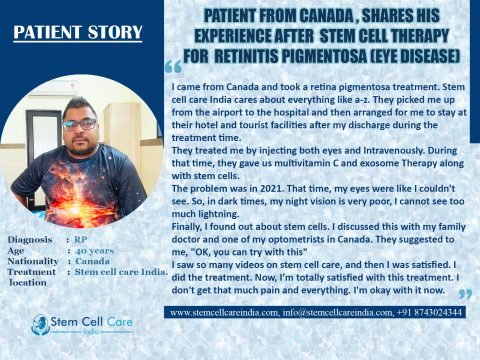 Patient from Canada for Retinitis Pigmentosa