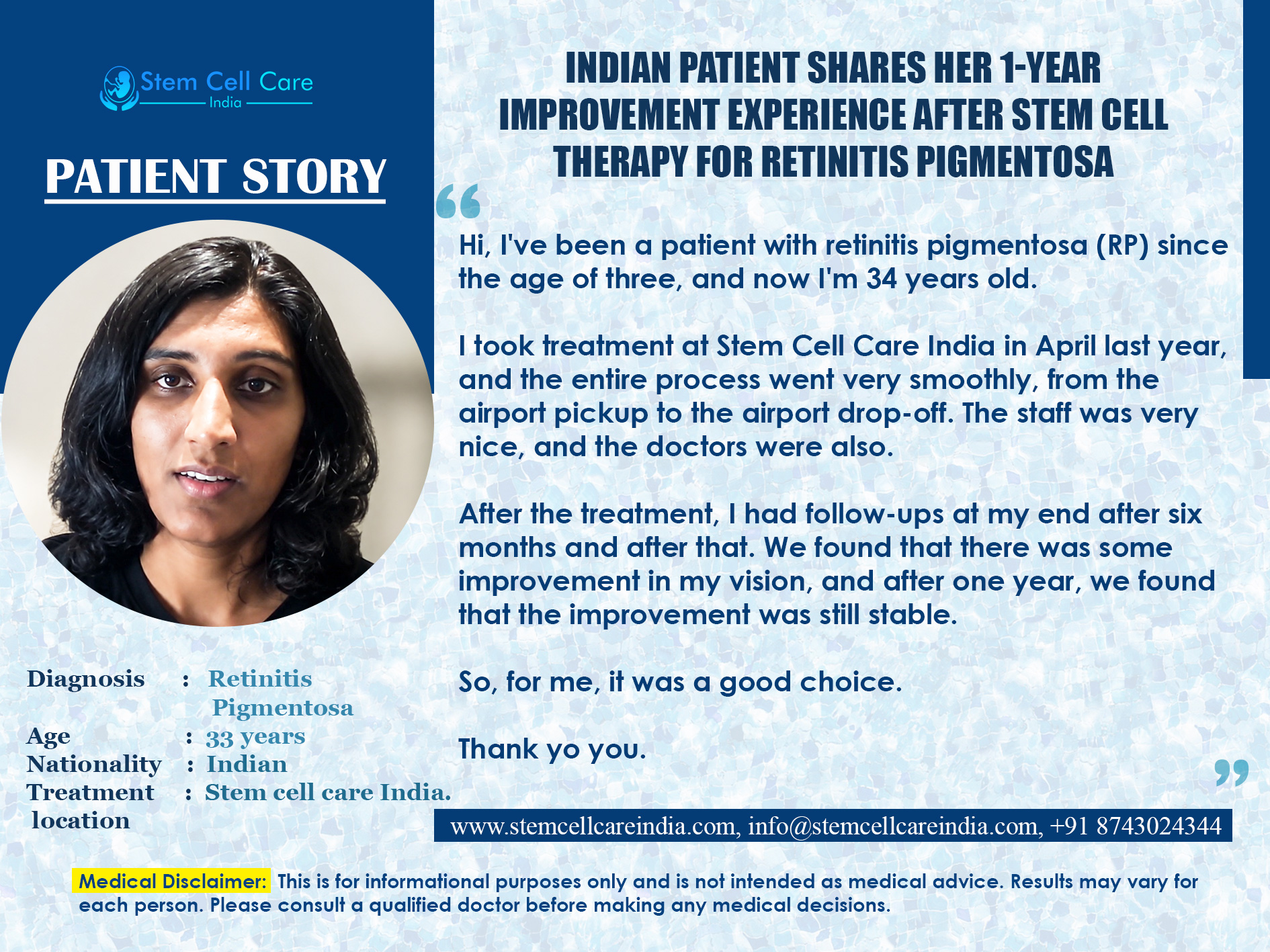 Indian Patient – Retinitis Pigmentosa